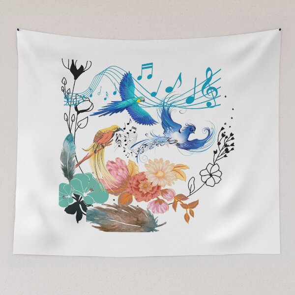 Item preview, Música de pájaros y flores designed and sold by Linger0418.