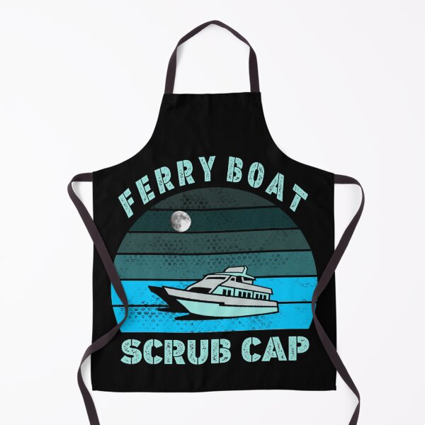 Item preview, Ferry boat scrub cap vintage designed and sold by SidTastic .