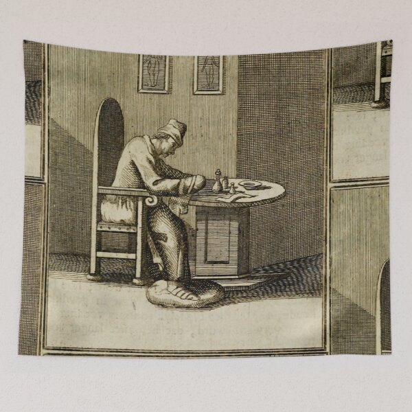 Item preview, Man with Leprosy vintage etching designed and sold by Vintage Designs +.