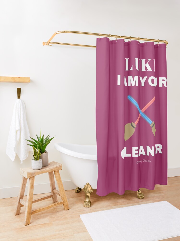 Alternate view of Luke I Am Your Cleaner House Cleaning Cleaning Lady Gift Shower Curtain