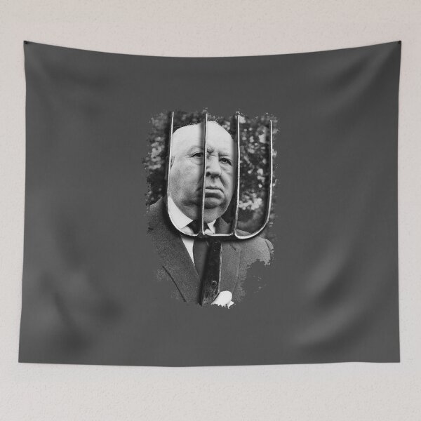 Item preview, Alfred Hitchcock - 3D pitchfork - NumbTs - design Unique Quality Printed Designs illustration designed and sold by NumbTs.