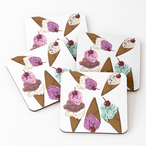 Item preview, Icecreams - let’s scream for ice cream cones with cherry on top designed and sold by Artonmytee.