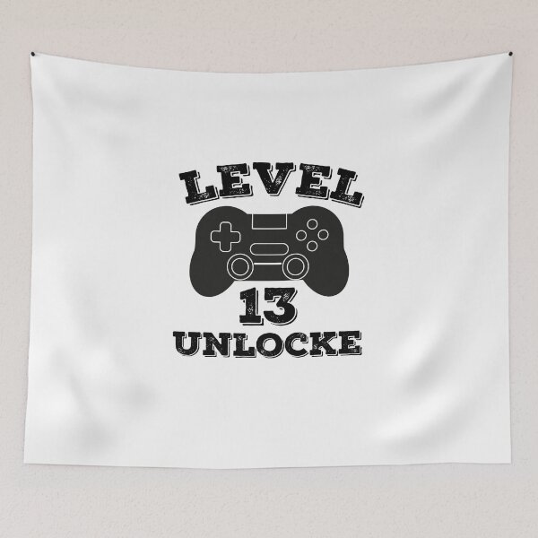 Item preview, Level 13 unlocked - 13th birthday gift designed and sold by ThebestArtshop.