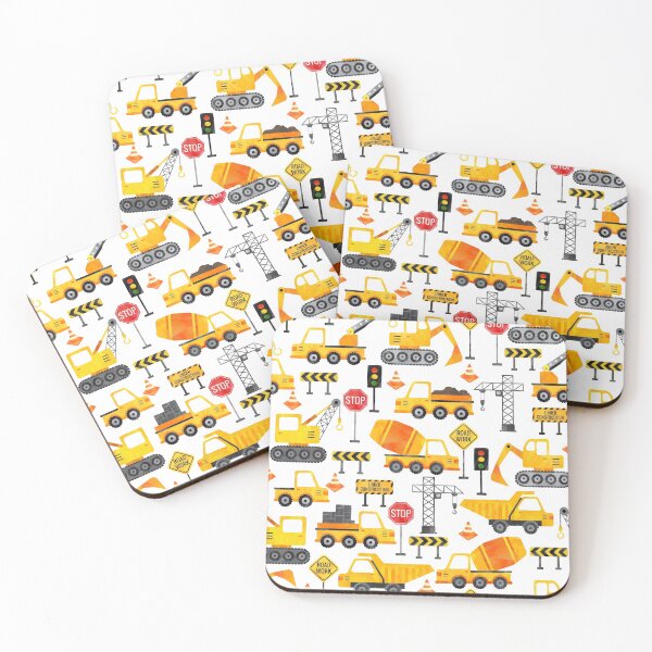 Item preview, Road Work Watercolor Construction Vehicles  designed and sold by SamAnnDesigns.