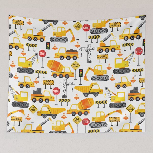 Item preview, Road Work Watercolor Construction Vehicles  designed and sold by SamAnnDesigns.