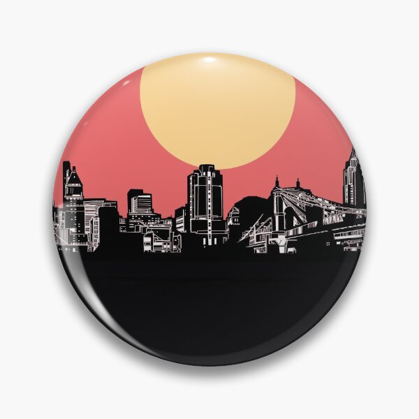 Item preview, cincinnati skyline minimal designed and sold by BekimART2.