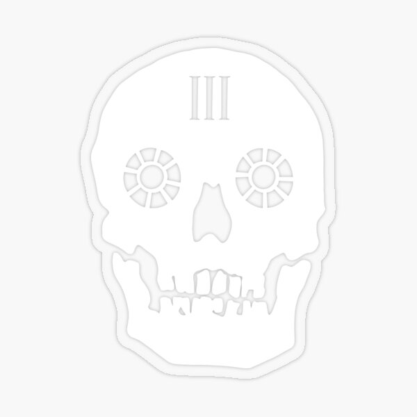 Three for the Gleam (White) Transparent Sticker