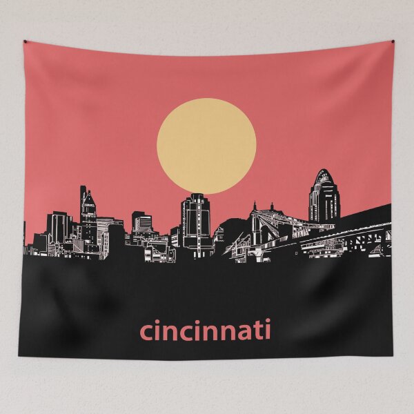 Item preview, cincinnati skyline minimal designed and sold by BekimART2.