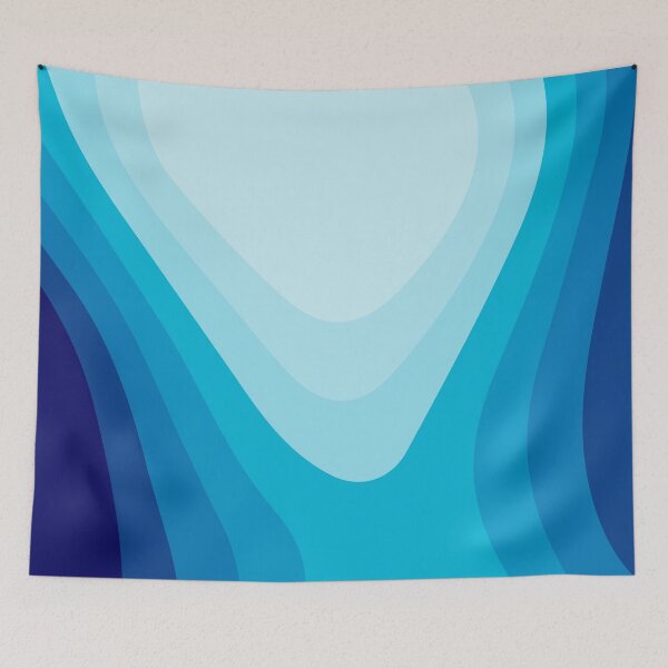 Item preview, Blue Gradient Wave Abstract, Minimalist Art, Simple Pattern, Wave Abstract designed and sold by bluesky26.
