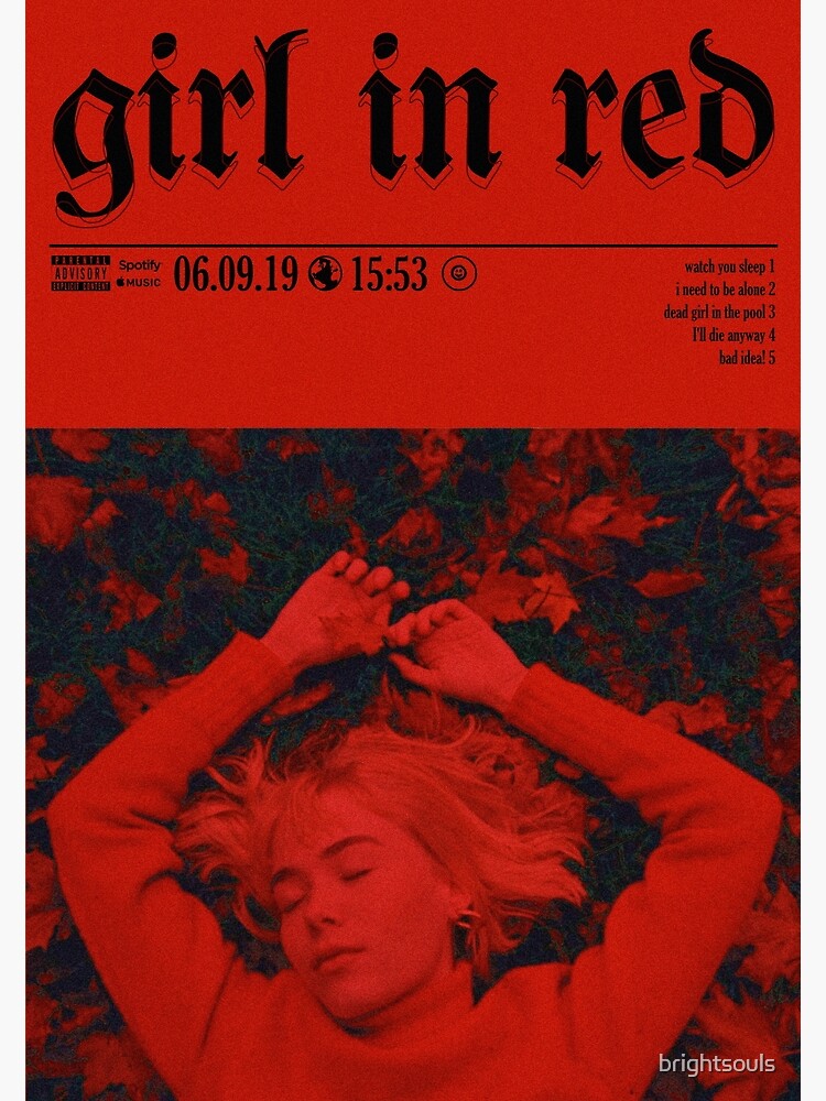 Girl in red poster -minimal 