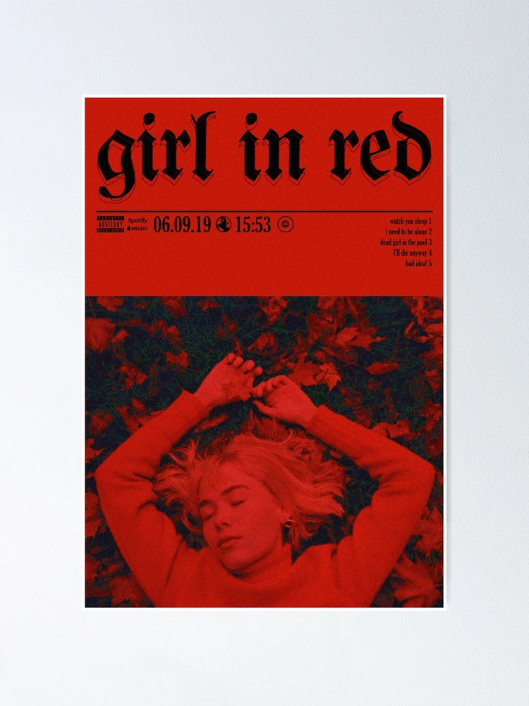 Girl in red poster -minimal 