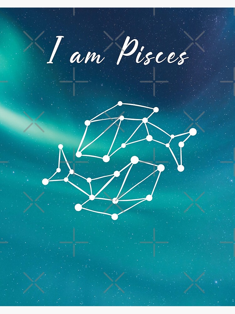 I am Pisces Birthday Horoscope Zodiac Sign Art Board Print