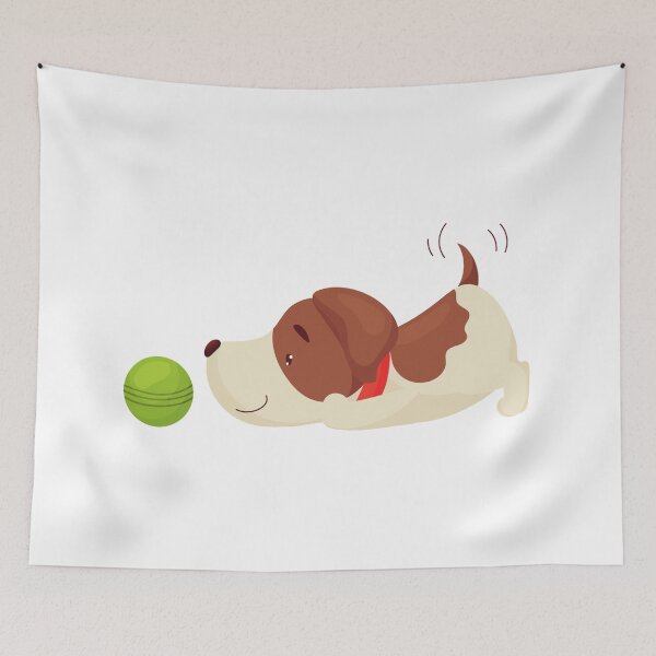Item preview, Curious Puppy Playing Ball Fetch Adorable Pet Best Friend designed and sold by treasure-crafts.