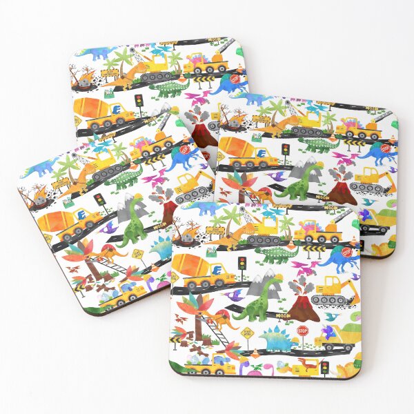 Item preview, Watercolor Dinosaur Road Crew Construction designed and sold by SamAnnDesigns.