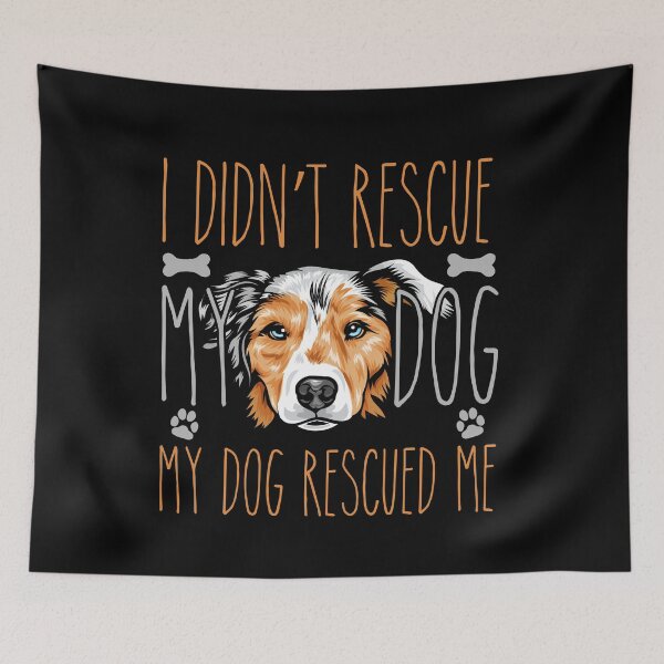 Item preview, i didn't rescue my dog my dog rescued me, Gift idea for Aussie owner, Slim Fit T-Shirt designed and sold by ayotees.