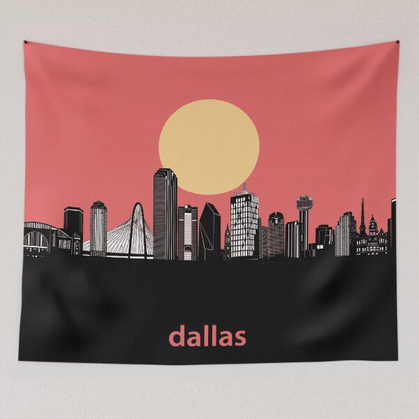 Item preview, dallas skyline minimal designed and sold by BekimART2.