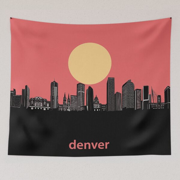 Item preview, denver skyline minimal designed and sold by BekimART2.