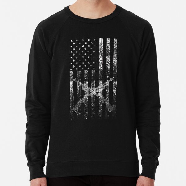 Item preview, American Flag Pro-Gun Distressed Patriotic Support Design designed and sold by stesgenstore.
