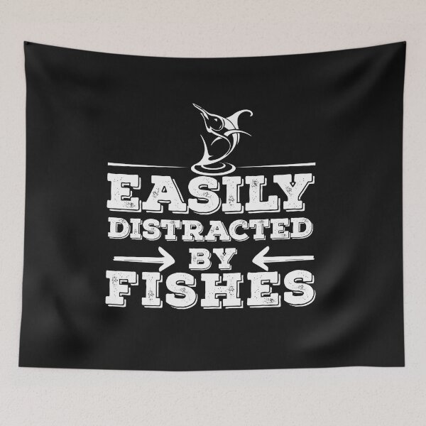 Item preview,  Easily Distracted By Fishes Funny Fishes Lovers designed and sold by alipapi.