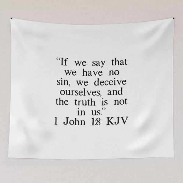 Item preview, 1 John 1:8 KJV designed and sold by IBMClothing.