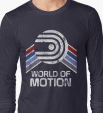 World of Motion Logo in Vintage Distressed Style Long Sleeve T-Shirt