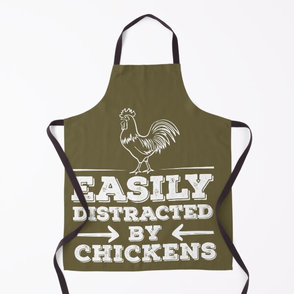 Aperçu de l'œuvre Facilement distrait par les poulets Amoureux des poulets drôles créée et vendue par alipapi.