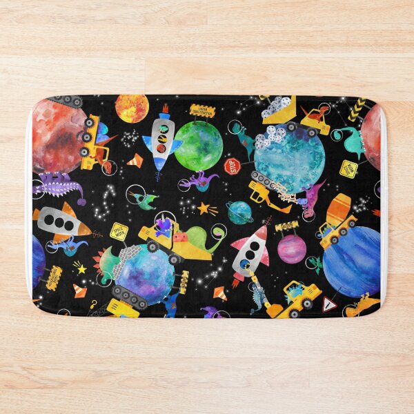 Aperçu de l'œuvre Construction de la galaxie par l'équipage spatial des dinosaures créée et vendue par SamAnnDesigns.