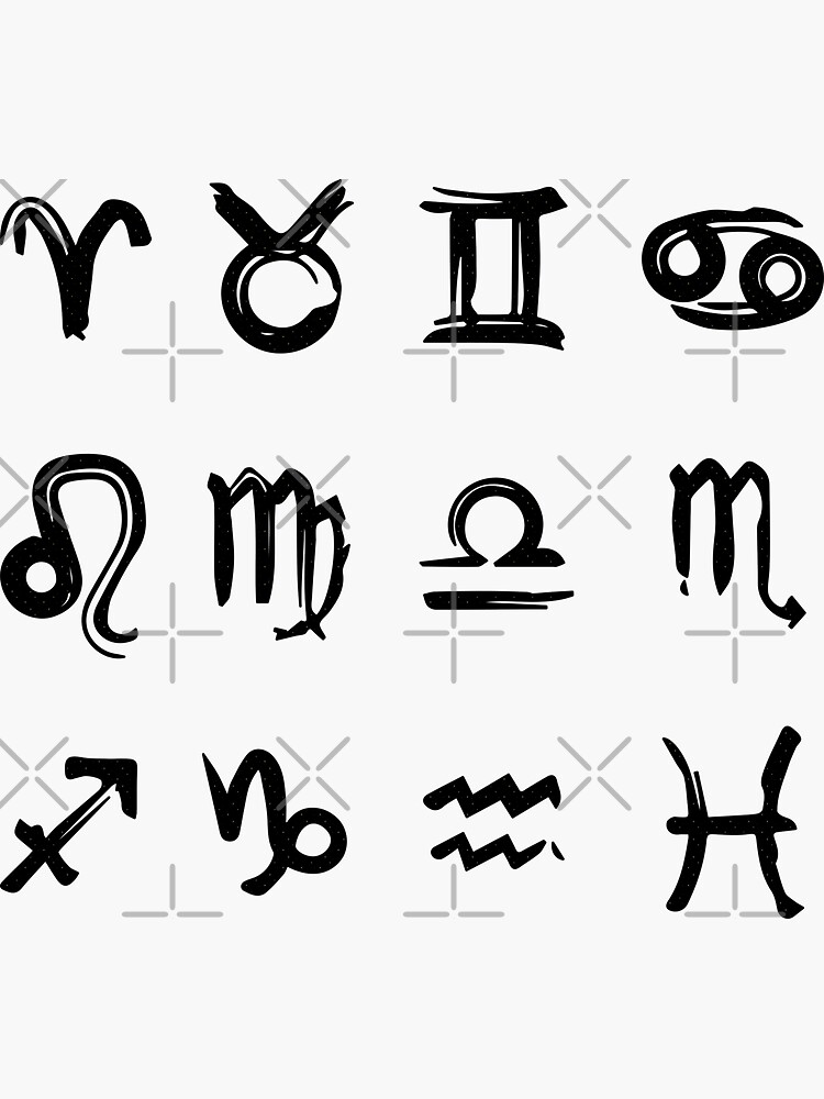 All Zodiac Symbols Set Zodiac Sign Pack