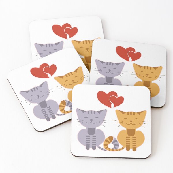 Item preview, Enamored cats with intertwined tails  designed and sold by Iryna Pakhomova.