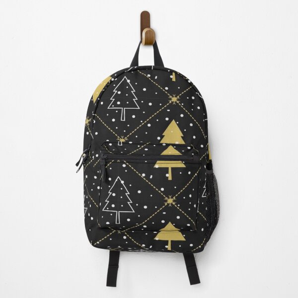 Item preview, Patrón de árbol de Navidad moderno negro y dorado designed and sold by KM KAMRON.