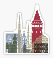 Istanbul skyline poster Sticker