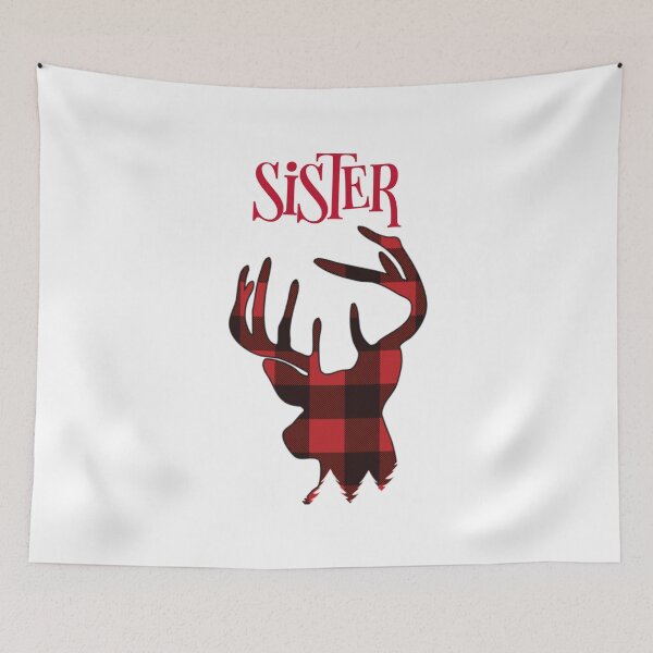 Item preview, Sister Deer Plaid Buffalo Christmas designed and sold by loveoceanair.