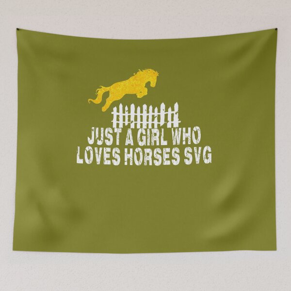 Item preview, just a girl who loves horses svg designed and sold by ishako online.