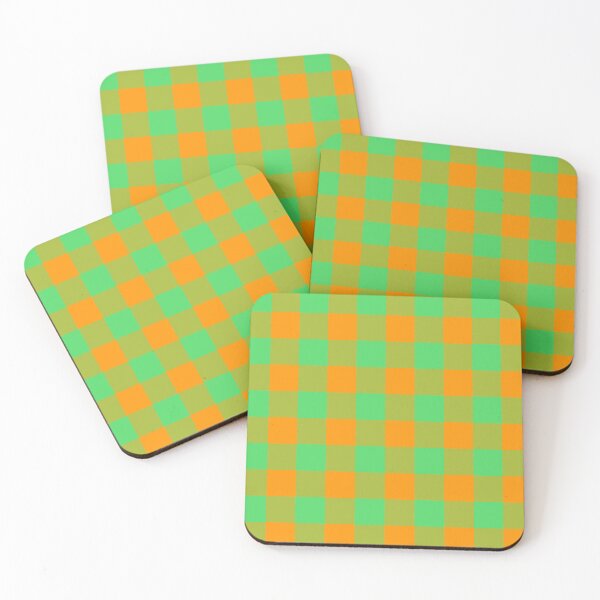 Item preview, Orange and green checkered pattern designed and sold by acidmit.