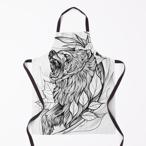 Item preview, Blackwork bear designed and sold by Isabella Marowski.