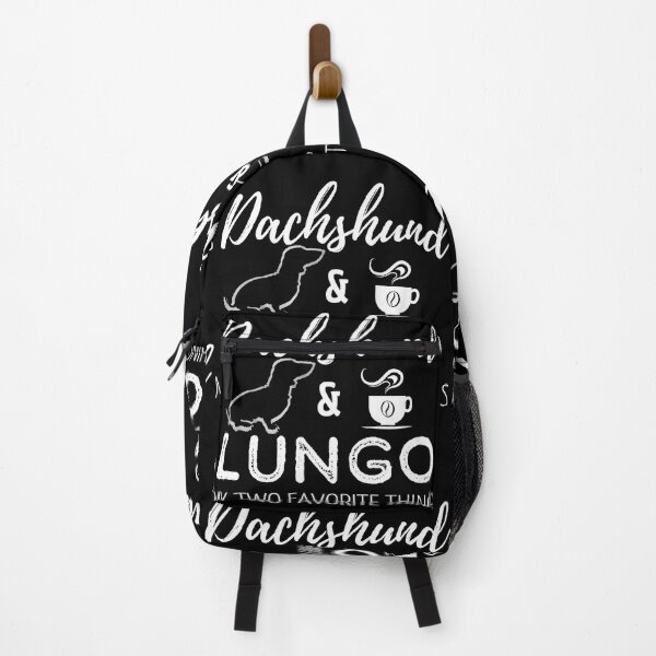 Item preview, Dachshund & Lungo Print | black designed and sold by TheDachshund.