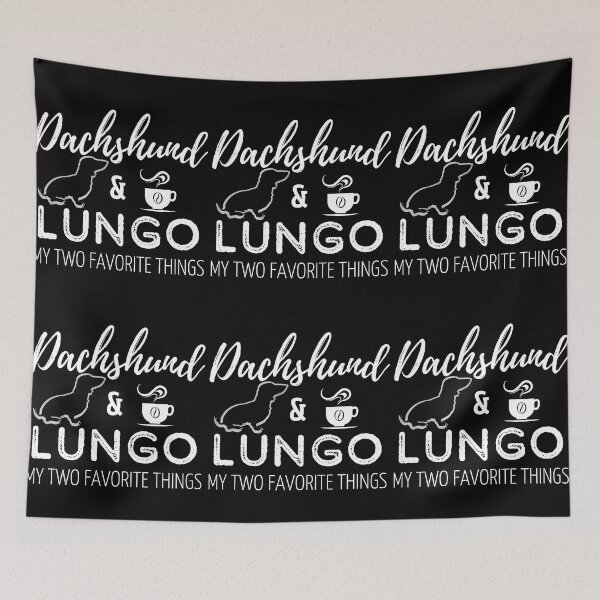 Item preview, Dachshund & Lungo Print | black designed and sold by TheDachshund.