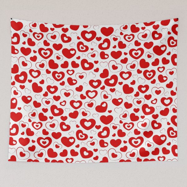 Item preview, Red Solid and Frame Hearts on White Background designed and sold by Darcy777.
