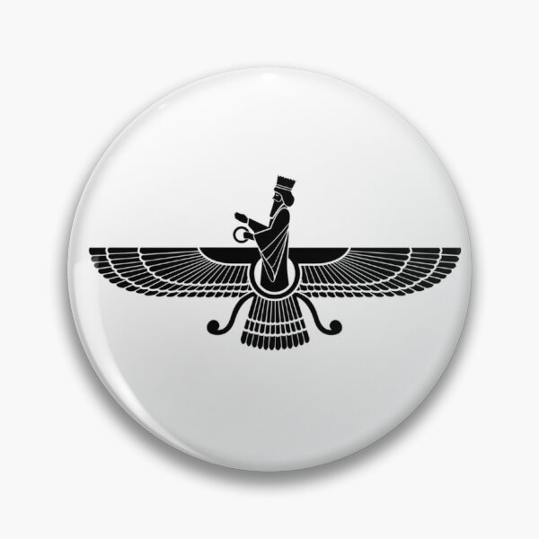 Item preview, Asho Farohar Fravashi Angel Protector Black White Parsi Irani Zoroastrian designed and sold by farzin.