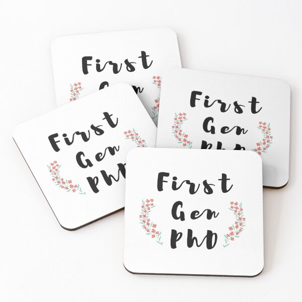 Item preview, First Gen PhD- Floral Print -- Modern Calligraphy designed and sold by statsandcats.