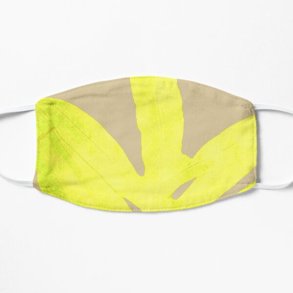 Golden Yellow Fern Flat Mask