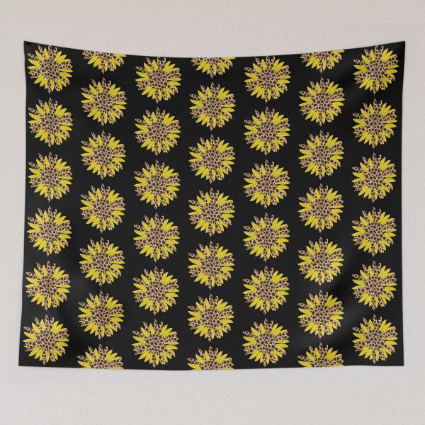 Item preview, Distressed Leopard print Sunflower designed and sold by BampiQ.