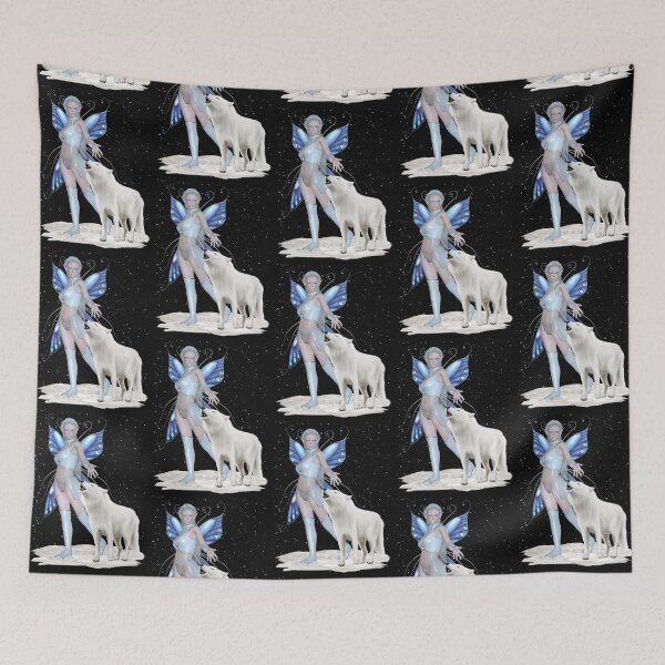 Item preview, Winter Fairy and The White Wolf designed and sold by LoneAngel.