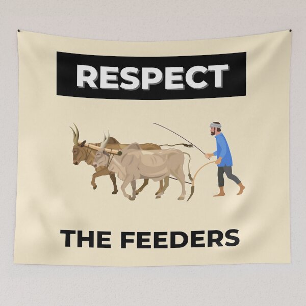 Item preview, Farmer protest respect farmers merchandise designed and sold by Sovik Goswami.
