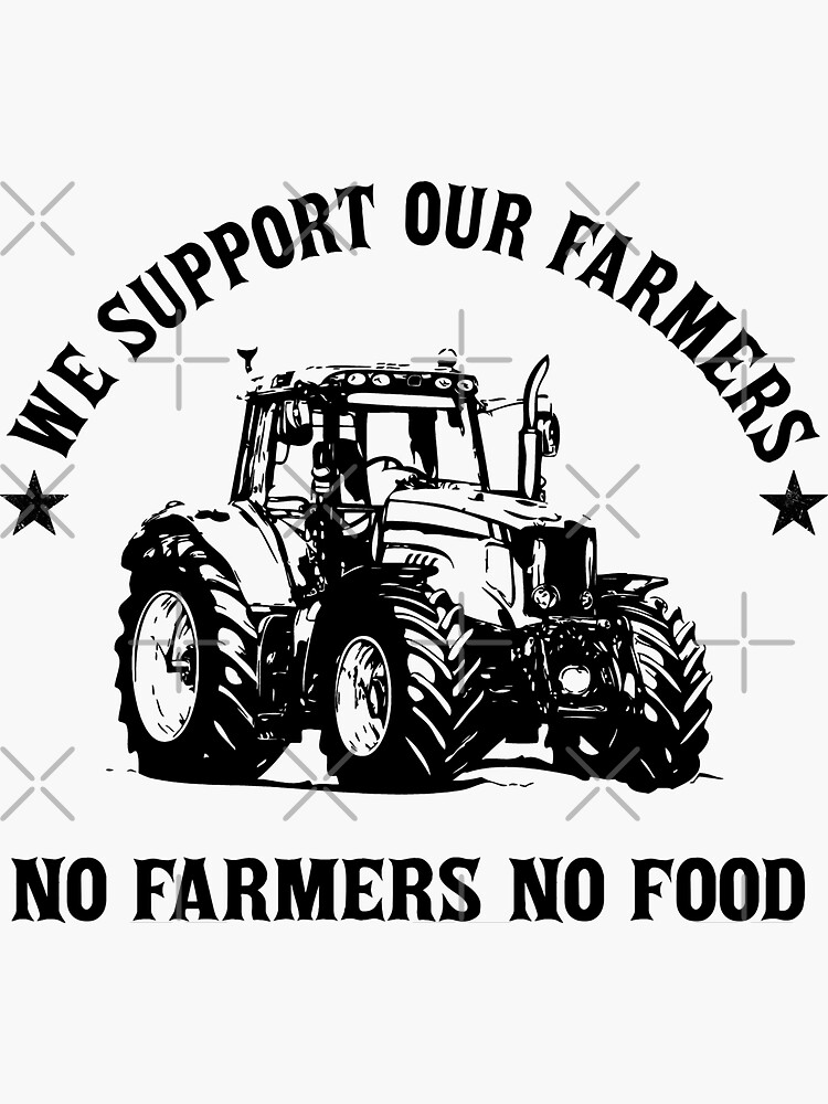 No Farmers No Food logo stickers(7x7inch) - Green Panda