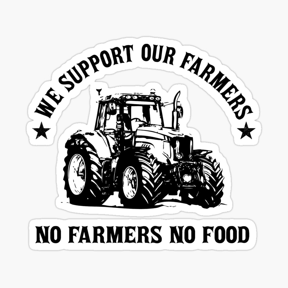 No farmer, No food decal sticker in custom colors and sizes