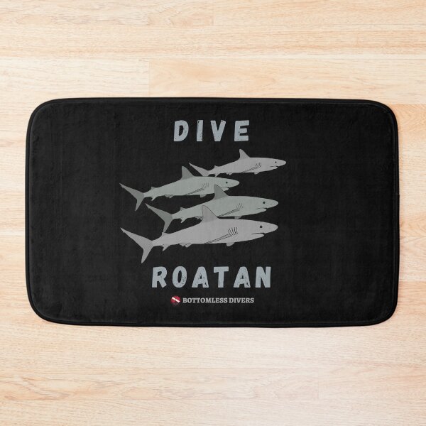 Item preview, Dive Roatan Sharks with Grey Font designed and sold by BottomlessDiver.