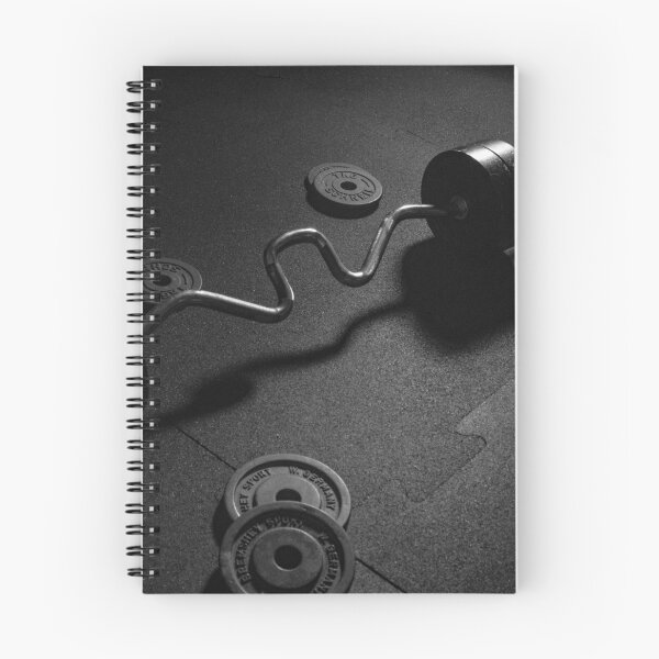 Item preview, black and white picture of weights in the gym designed and sold by AnthonyVdV.