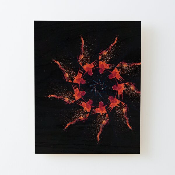 WDVMM - 1037 - Greed Memory Mandala 1 Mandala 2 Wood Mounted Print