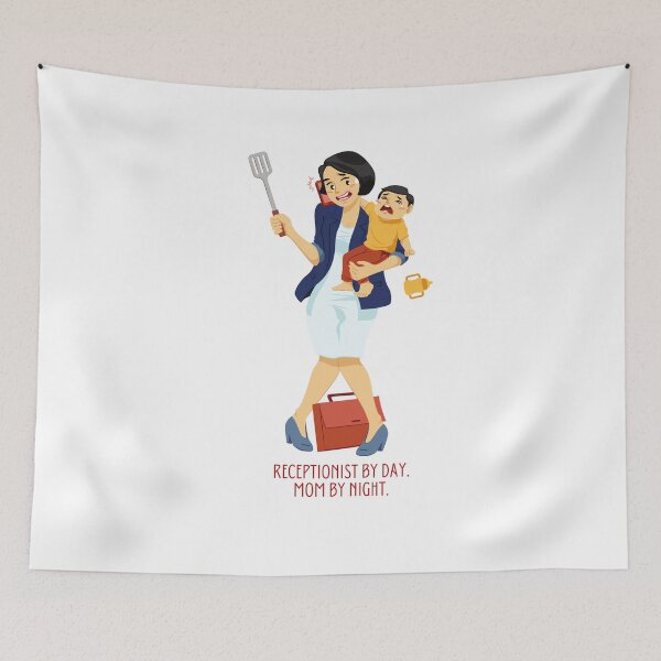 Item preview, Receptionist by Day Mom by Night - designed and sold by CJCTEES.